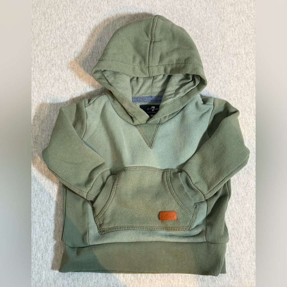 7 For All Mankind Baby Green Color Block Hoodie 🍼👶✨